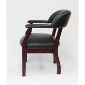 Boss Captain's guest, accent or dining chair in Black Vinyl, B9540-BK